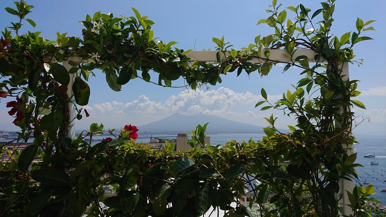 Grand Hotel Vesuvio Napoli Esterno foto View of Vesuvius from Naples